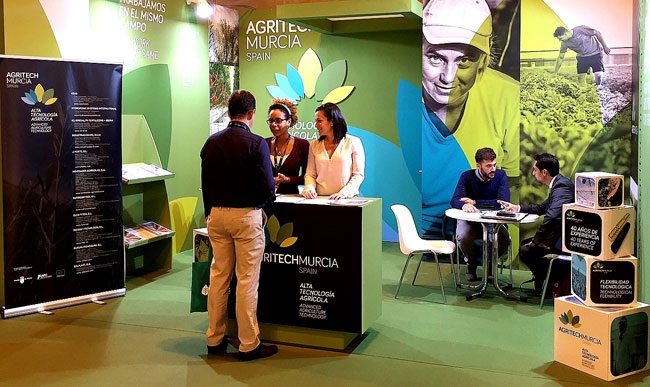 Stand de AgritechMurcia en la feria madrileña Fruit Attraction.